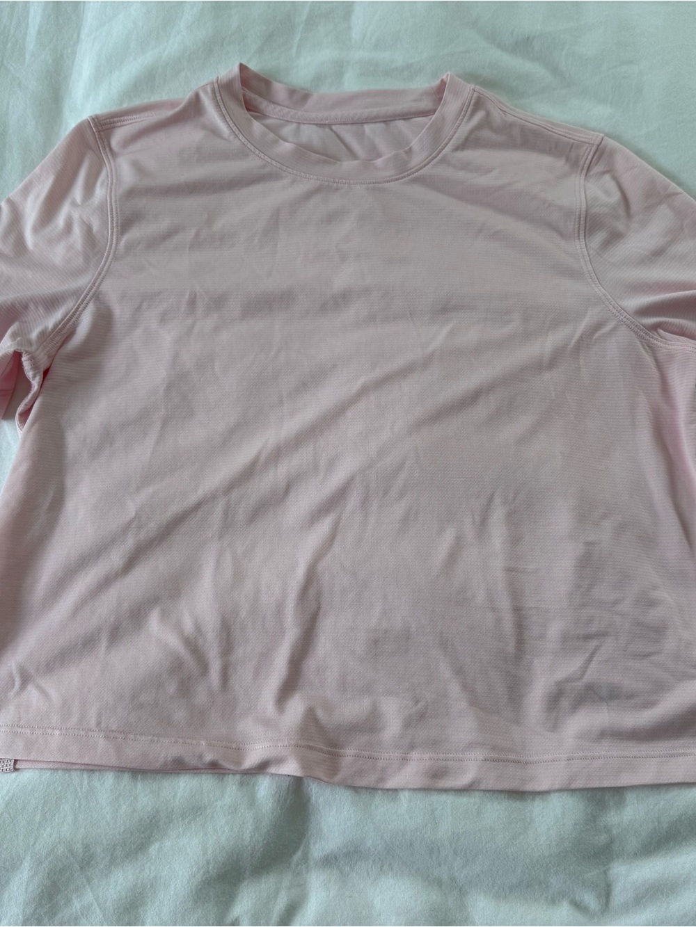 lululemon athletica Light Pink Short Sleeve Crew Tee